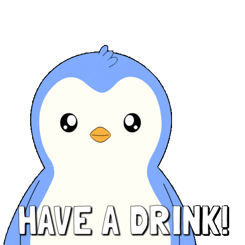 Drink Water Drinking Sticker by Pudgy Penguins