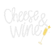 Cheese And Wine Sticker by GaraDesignSpace