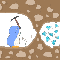 Keep Going Never Give Up Sticker by Pudgy Penguins