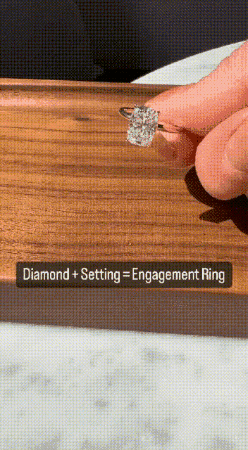 ShivShambuDiamonds giphygifmaker ring engagement ring emerald diamond GIF