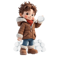 Boys Girls Winter Sticker