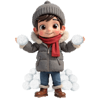 Boys Girls Winter Sticker