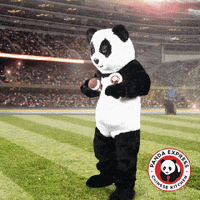 OfficialPandaExpress dance football robot panda GIF