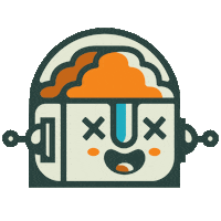 Robot Estudio Sticker by María Martinez