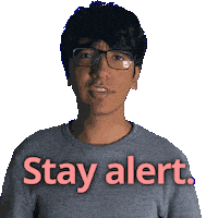 Stay Awake Watch Out Sticker