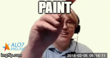 paint total physical response GIF by ALO7.com