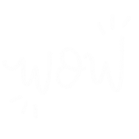 White Doodle Wow Sticker