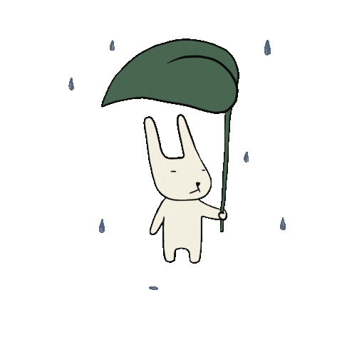 swanzystory giphyupload rain bunny spring Sticker