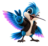 rarymotion still hummingbird maskottchen vogel Sticker
