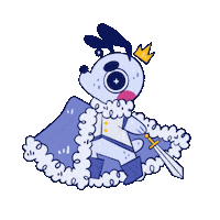 itscosmiccosmic cosmic comet blue dog comet the blue dog Sticker