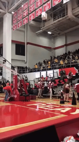 Basketball Game Interrupted After Storm Causes Leak in Dunn Center Ceiling