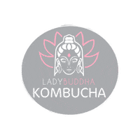 Logo Drink Sticker by Lady Buddha Kombucha