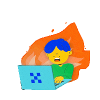 Working On Fire Sticker