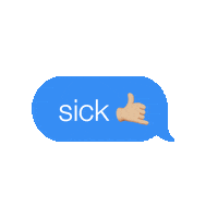sick text Sticker