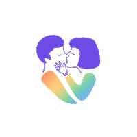BondTouch love heart rainbow gay Sticker