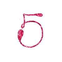 ale_stuff 5 numbers five glitters Sticker