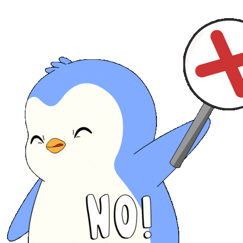 Penguin No Sticker by Pudgy Penguins