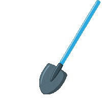 WoodiesIreland gardening shovel spade woodies Sticker