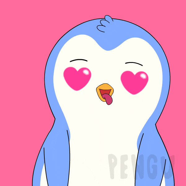 I Love You Hearts GIF by Pudgy Penguins