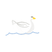 Swan Sticker by Pulptown