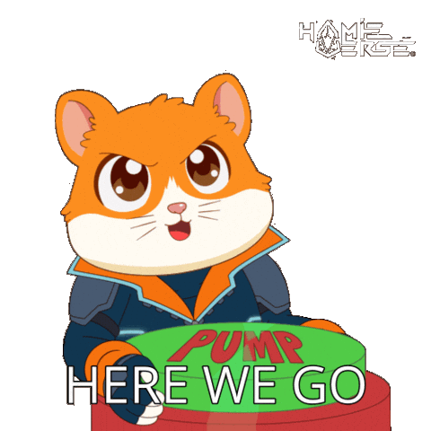 Get Hyped Lets Go Sticker by Hamieverse