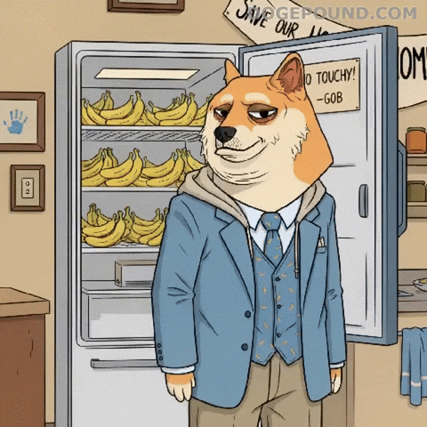 Shiba Inu Bananas GIF by Doge Pound