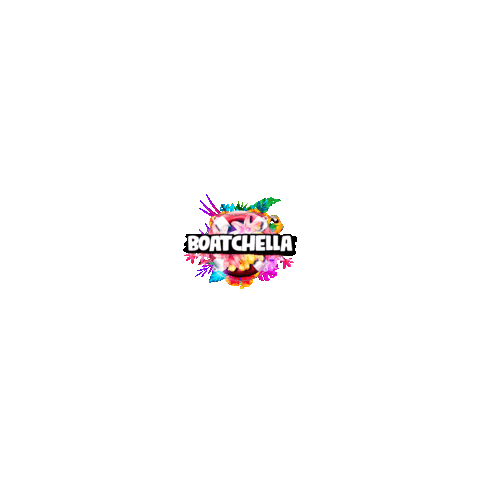 Boatchella giphyupload party logo brand Sticker