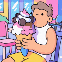 Happy Ice Cream GIF by doodles