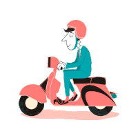 Happy Scooter Sticker