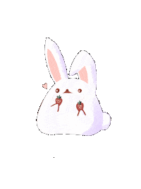 Primikuku i love you newpost cake rabbit Sticker