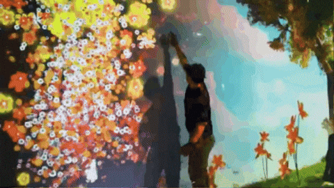 lzyvisual giphygifmaker interactive immersive projection mapping GIF