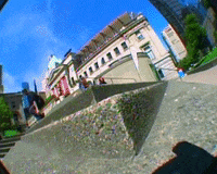 panoramaskateboards retro trippy vhs skateboarding GIF