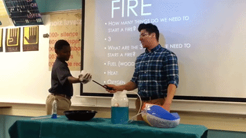Science Teacher Sets Student's Hand on Fire