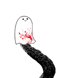 bloodyghost Sticker by krakenrum