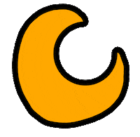 Crescent Moon Sticker by Linya-Linya
