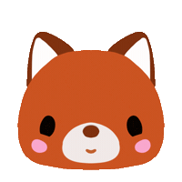 Happy Fox Sticker by Elen Lescoat