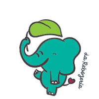 Leaf Elephant Sticker by La Rebozeria