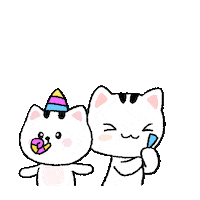 GoyangGoyang cat party 고양이 congratulation Sticker