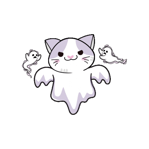 Ghost Cat Sticker by Petique, Inc.