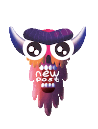 Surprised New Post Sticker by lombakii