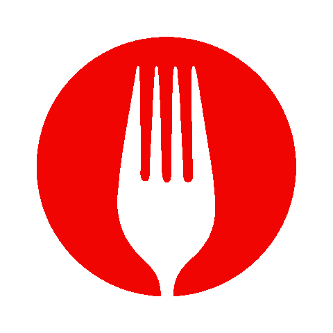 lets eat fork Sticker by Marcia Selden