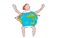 Space Warming Sticker by Sam Leighton-Dore