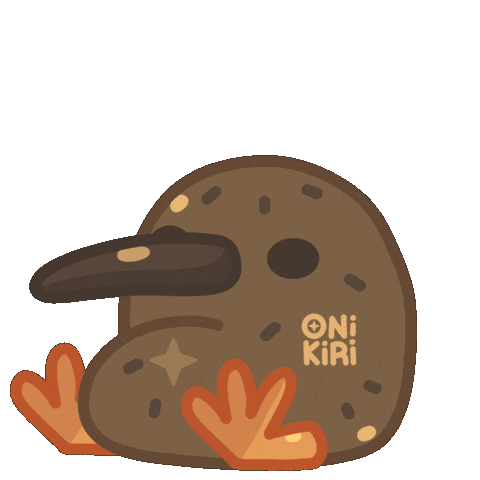 Kiwi Sitting Sticker by Moki
