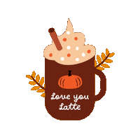 Love You Fall Sticker by Jessica Lau