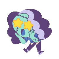 BeautifulGlitch wow blue monster electricity Sticker