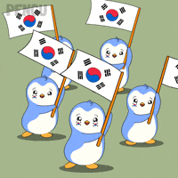 Waving South Korea GIF by Pudgy Penguins