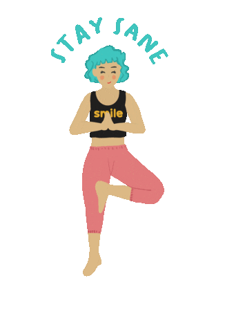 hapidough giphyupload smile yoga covid19 Sticker
