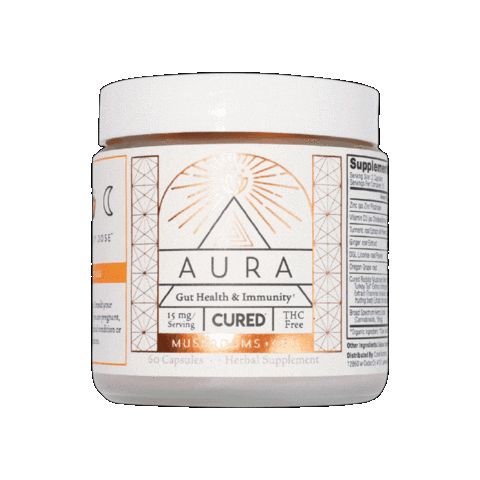CuredNutrition giphygifmaker cbd shrooms supplement Sticker