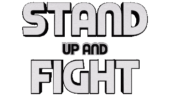 Stand Up And Fight Sticker by OpticalArtInc.