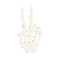 byalessiamariee halloween peace spooky hand Sticker